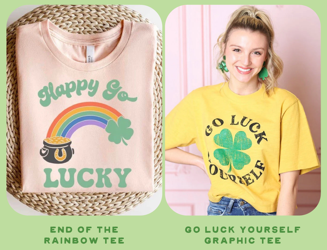  END OF THE GO LUCK YOURSELF RAINBOW TEE GRAPHIC TEE 